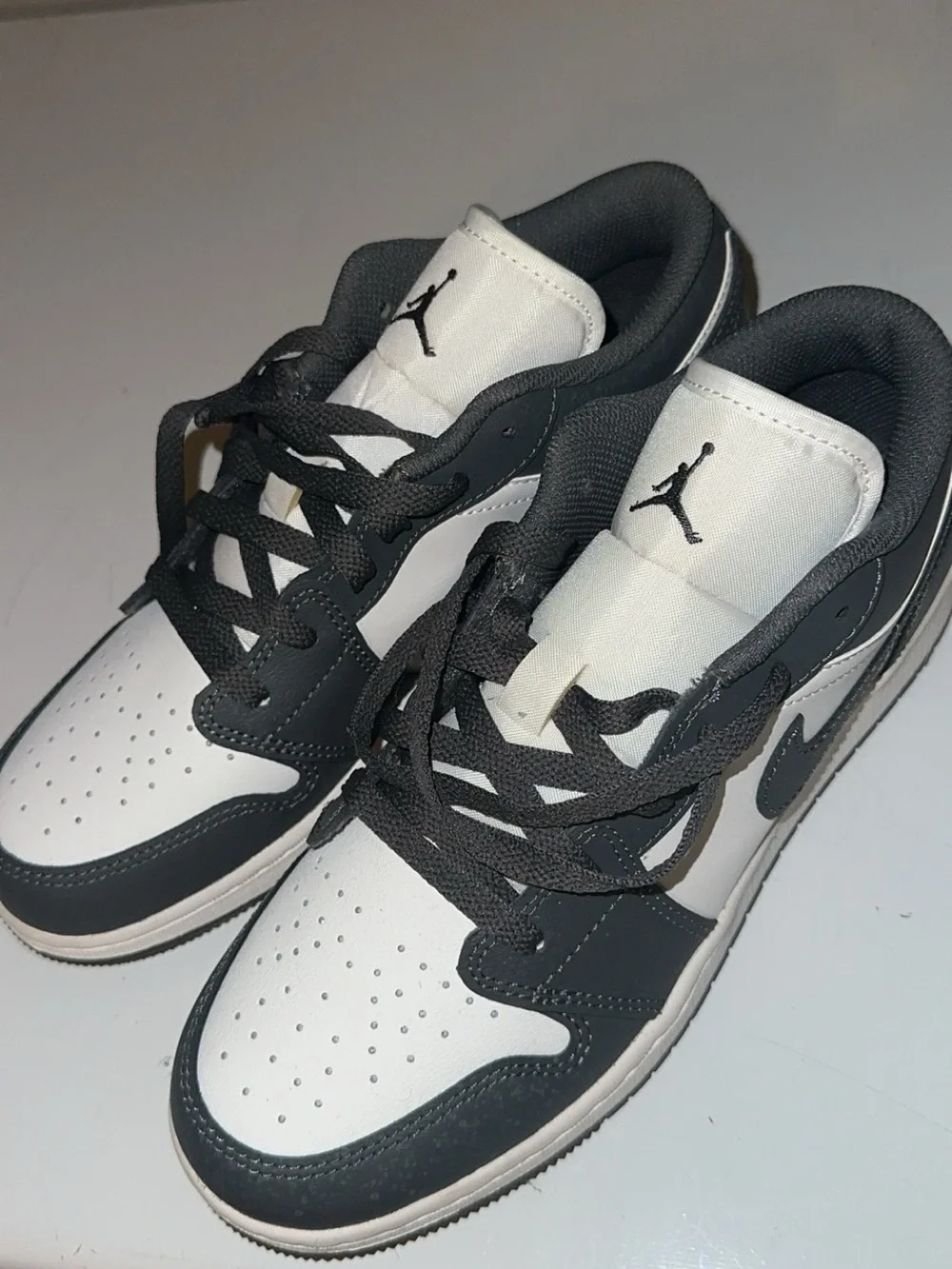 Nike Kids' Black and White Low Basketball Sneakers